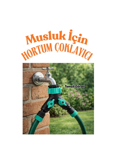 3/4" Dişi Dişli Musluk Adaptörü Vanalı Çift Yönlü Hortum Çoğaltıcı 1/2" Hortum Uyumlu Sulama Aparatı Diğer