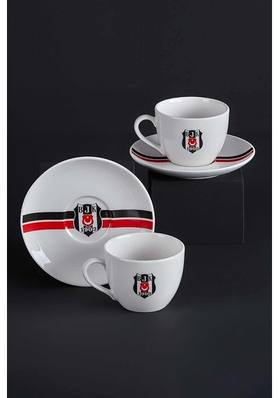 Neva N3427 Lisanslı Çizgili 2'li Çay Fincan Takımı-bjk Çok Renkli