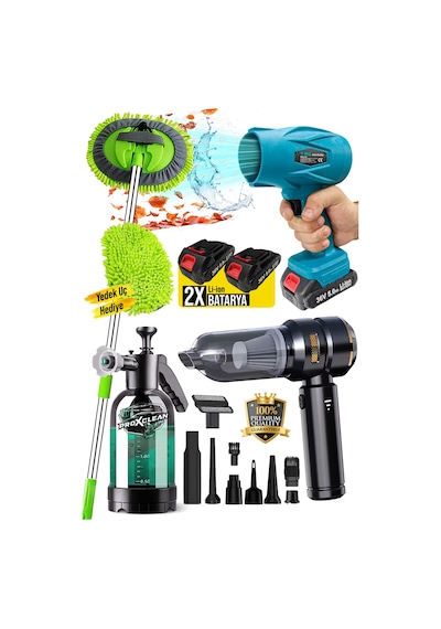 Xlturbo Hava Üfleme Makinesi Köpük Atan Pompa Turbo Vakum Araç İçi Süpürge Full Bakım Seti