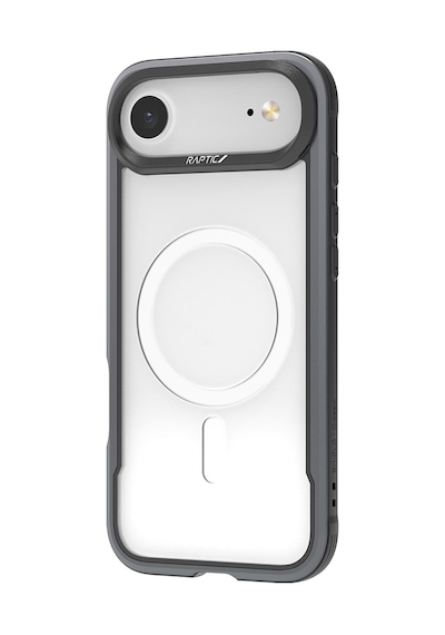 Apple Uyumlu iPhone 17 Air Kılıf M-safe Şarjlı Airbagli Raptic Shield Serisi Şeffaf Arka Yüzey Kapak Siyah