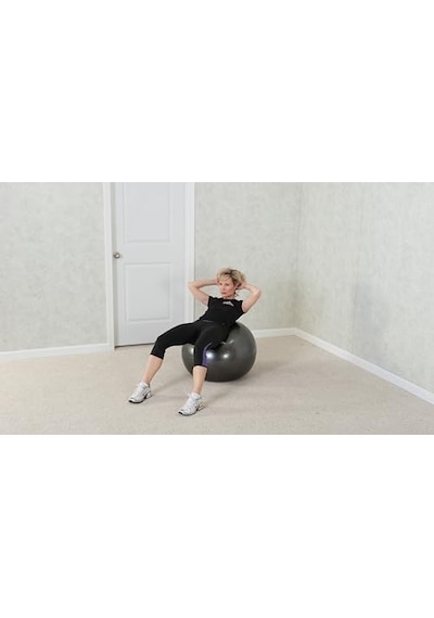 Black Mountain Products Professional Grade Stability 1000lbs Anti-burst 2000lbs Statik Ağırlık Rated 65 Cm Gym Ball 1000 Lb/65 Cm Siyah