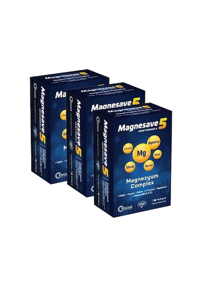 Magnesave5 Magnezyum Complex 3 x 60 Kapsül