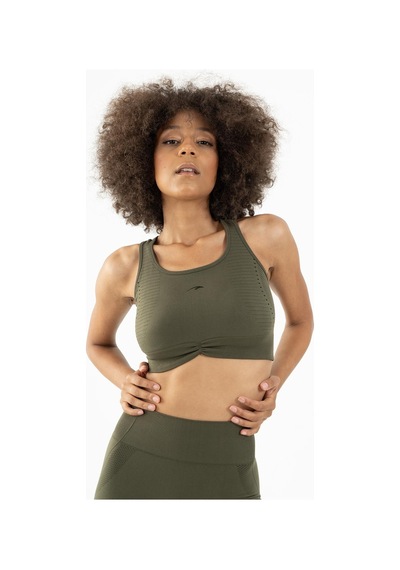 Maraton Active Slimfit Kadın Atlet Yaka Kolsuz Koşu Haki Bra 813090-haki Haki