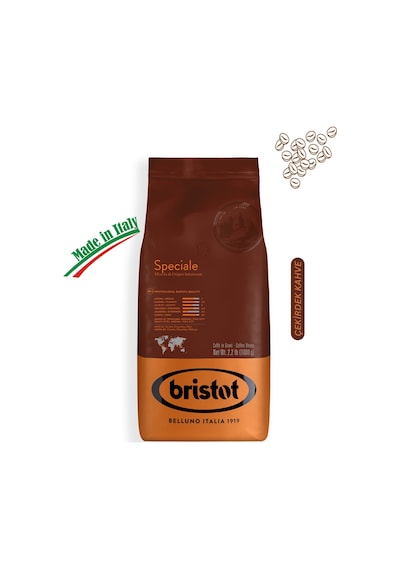 Bristot Speciale Orta Kavrulmuş Premium İtalyan Espresso Çekirdek Kahve 1 KG