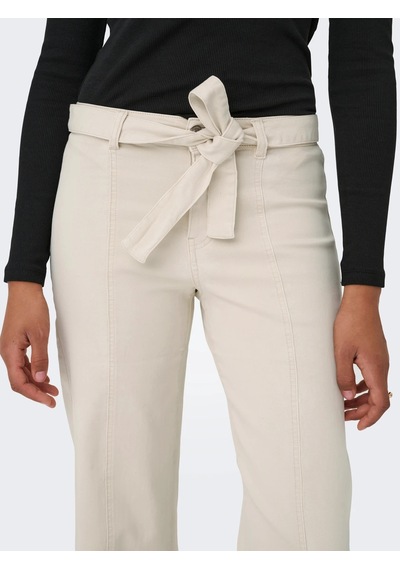 Only Onlmadison-missouri Hw Belt Kadın Pantolon 15367004 Ekru