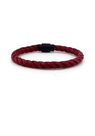 Bordo Halat Siyah Metal Manyetik Klips Erkek Bileklik Bt385 Çok Renkli