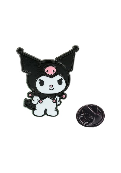 Schulzz Originals Sanrio Kuromi Metal Broş Pin Rozet 3 Cm Siyah