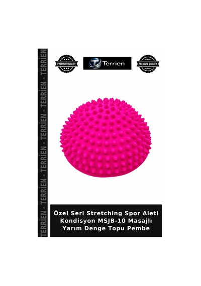 Özel Seri Stretching Spor Aleti Kondisyon Msjb-10 Masajlı Yarım Denge Topu Pembe