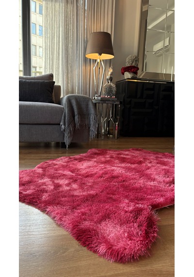 Batik Tavşan Fuşya Yumuşak Dokulu Peluş Halı Tek Kafa Post