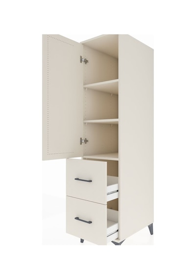 Kronos Dolap 3 Raflı 2 Çekmeceli Tek Kapaklı 44x59x182 Aytaşı... Aytaşı