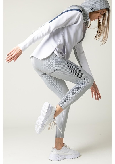 Maraton Active Slimfit Kadın Kapşonlu Uzun Kol Spor Beyaz Tracktop 815015-beyaz