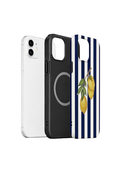 Apple iPhone Uyumlu 11 Vorian Çift Katmanlı Magsafe Kılıf Amalfi Lemon Branch