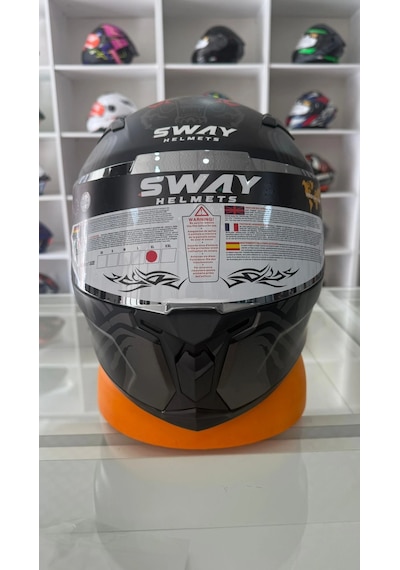 Sway SW 820 Xamurai Full Face Motosiklet Kaskı Siyah