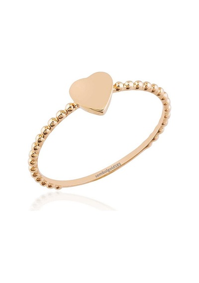 Kalp'Li Rose Altın Yüzük Top 14 K Gold 377236636