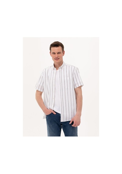 Pierre Cardin Comfort Fit Kısa Kollu Gömlek 50269430-vr033 Çok Renkli