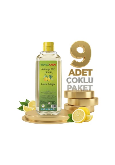 Worldchem Limon Kolonyası 9x1 Lt