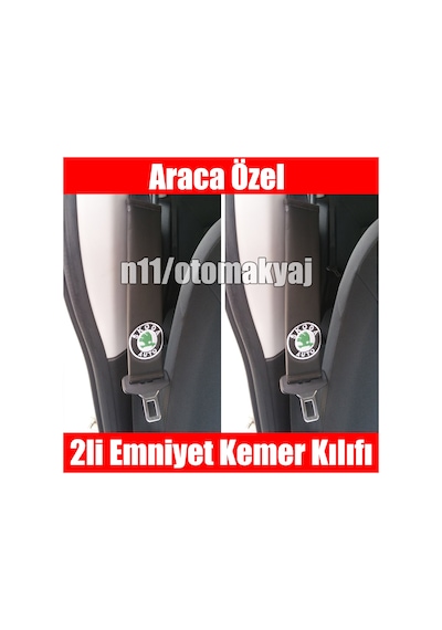 Skoda Rapid Oto Koltuk Deri Emniyet Kemer Aksesuar Kılıfı