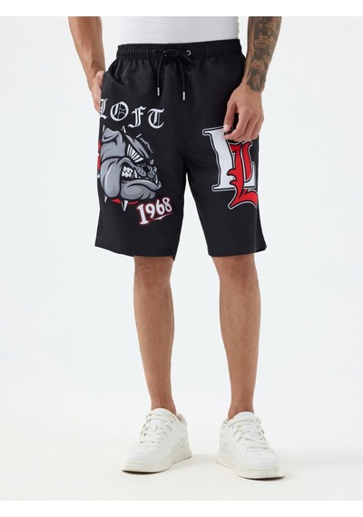 Regular Fit Erkek Deniz Şortu Siyah
