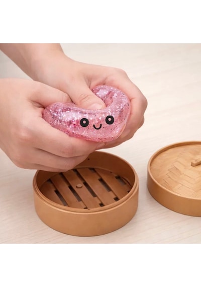 Çin Mantısı Simli Squishy Dumpling Sürpriz Renk Kutulu Büyük Boy Xl 1adet 1 Adet