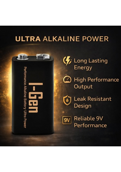 I-gen 6lr61 Ultra Alkalin 9 Volt Pil 9v Kare Pil 1 Adet