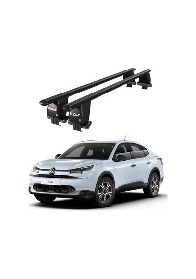 Royal Citroen C4x / E C4x 2022 Ve Sonrası Uyumlu Siyah Kilitli Ara Atkı Port Bagaj Tavan Barı