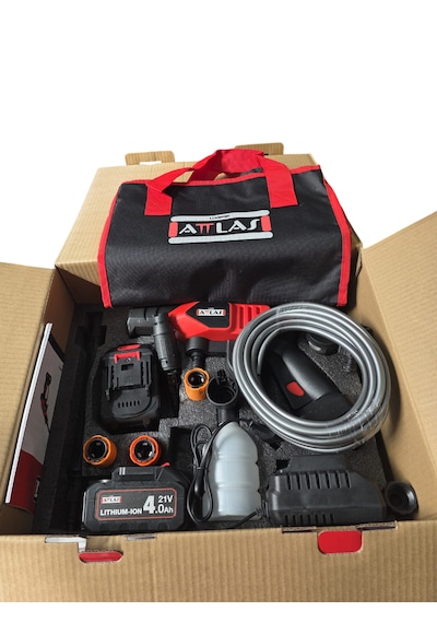 Attlas 21 HPW-402C 21V Akülü Basınçlı Yıkama Tabancası 2x4.0AH Akü Dahil - A0901011
