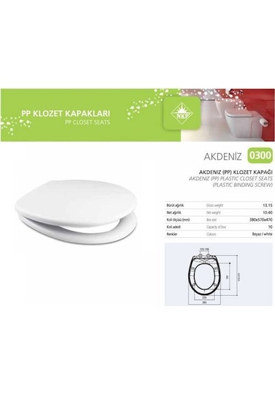 Nkp  Akdeniz Thermoplast Klozet Kapağı 0300
