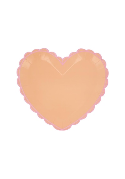 Meri Meri - Pastel Ton Kalp Tabaklar L 8'li