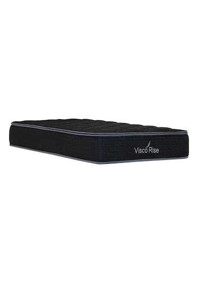 Visco Rise Ortopedik Paket Yaylı Yıkanabilir Pedli Yatak Baza Ve Başlık Dahil Değildir Tek Kişilik Siyah
