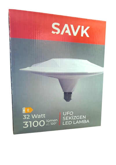 Şavk Sekiz Köşeli Led E27 Duy 32w 3100 Lumen 6500k Beyaz Isık
