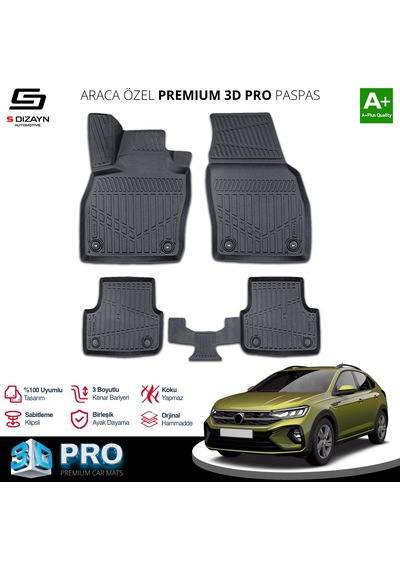 S-dizayn Vw Taigo 3d Pro Havuzlu Paspas 2020 Üzeri A+ Kalite