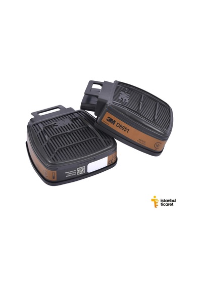 3M D8051 Secure Click Dual Flow A1 Gaz ve Buhar Filtresi (1 Çift)