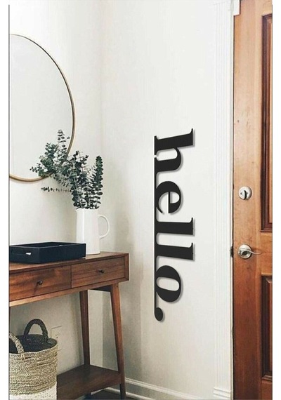 Hello Yazısı 12,71X39,81 Cm Yeni-Duvar Dekoru