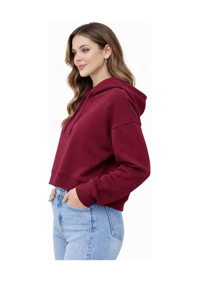 Bebuy Kapşonlu Sweatshirt Bordo