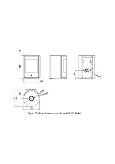 Deville Eguzki Duvar Tipi Çelik Odun Sobası C077by 06