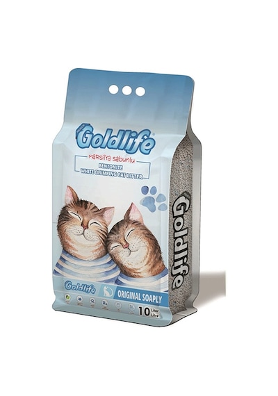 GoldLife Marsilla Sabunlu Topaklanan Bentonit Kalın Taneli Kedi K GoldLife Marsilla Sabunlu Topaklanan Bentonit Kalın Taneli Kedi K