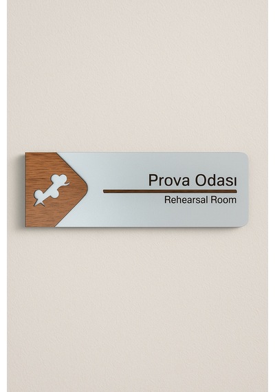 Prova Odası Ofis Oda Kapı İsimliği Yönlendirme Tabelası Levhası Kişiselleştirilebilir