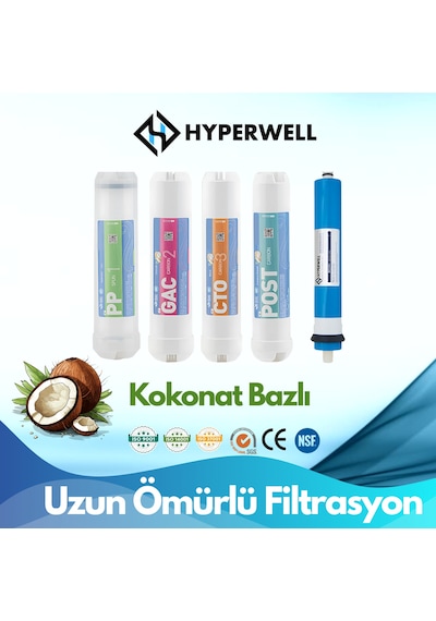 Hyperwell Naturel Premium 13 Aşamalı Su Arıtma Cihazı Süper Sarım Membran