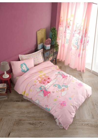 Eponj Home 2li Yastık Kılıfı Unicorn Dreams Pembe Pembe
