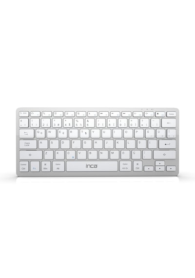 Inca Ibk-565bt Bluetooth 5.0 Şarj Edilebilir Akıllı Gümüş Klavye