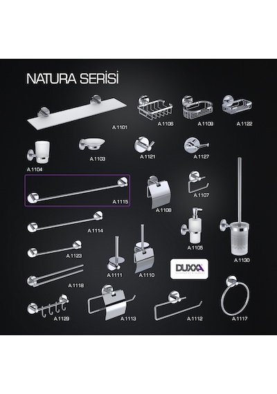 Duxxa Natura Uzun Havluluk 50cm A.1115 Krom