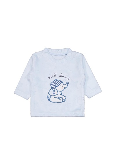 Albimini Minidamla Filli Nakış Patikli 2li 1-6 Ay Pijama Takımı - Mavi