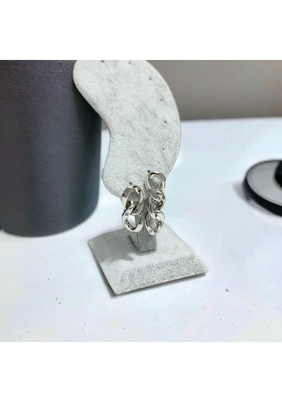 Kadın Çelik Küpe Zincir Model Çelik