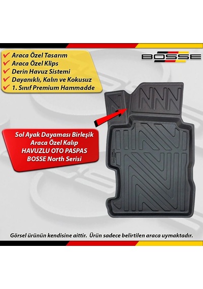 Honda Civic Sedan Paspas Fd6 Araca Özel 2006-2012 Derin Havuzlu North Serisi