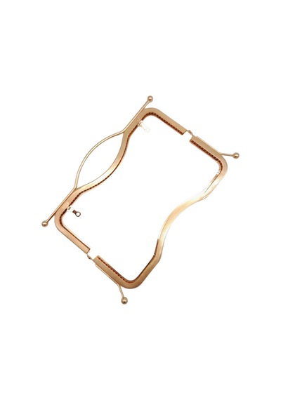 Angel Çanta Aksesuar 27 Cm Üstten Tutmalı Çanta Klipsi Çanta Bursu Light Gold Metal