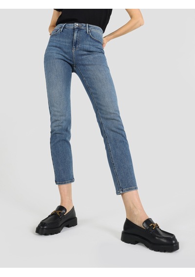 Colin's 703 Carla Slim Fit Normal Bel Düz Paça Mavi Kadın Pantolon CL1063468_Q1.V1_DN00256