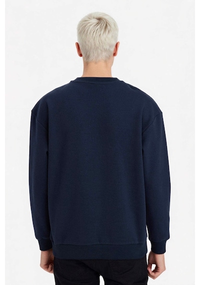 Defacto Boxy Fit Pike Sweatshirt E1519ax26spnv64 Lacivert-nv64