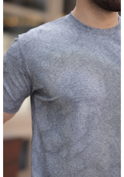Madmext Lacivert Basic Erkek T-shirt E7131 Lacivert