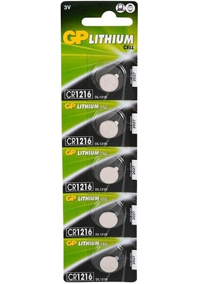 Gp Cr1216 3 Volt Lityum Pil 5 Li Paket