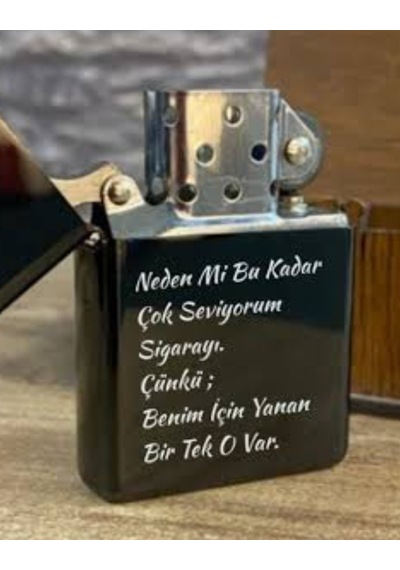 Çakmak Kişiye Özel İsim Yazılı Ve Mdf Tasarım Kutulu No:36